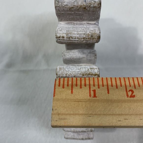 Snowflake Christmas Table Mantle Shelf Free Standing Rustic White Sign Decor 1pc - Picture 5 of 7